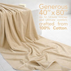 American Soft Linen 100% Cotton 600 GSM Turkish 40x80 Oversized Bath Towel Sheet - Image 2