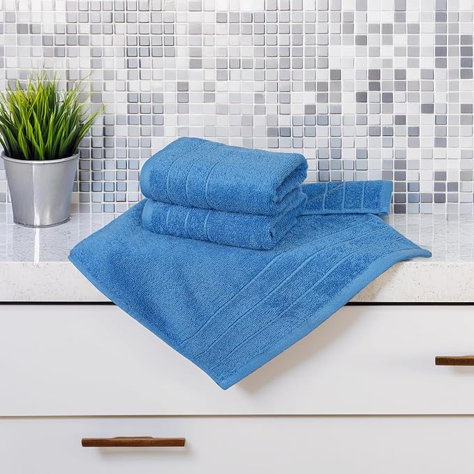 Tens Towels Pack of 6 Hand Towels, 100% Cotton, Lighter Weight, Quick to Dry - Image 5