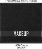 Cotton Paradise Makeup Remover Towels 4 Pack 100% Cotton 12x12 Inch Turkish - Image 3