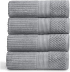 Springtree Home 100% Cotton Bath Towel Set of 4 | Super Soft & Absorbent by SpringtreeHome
