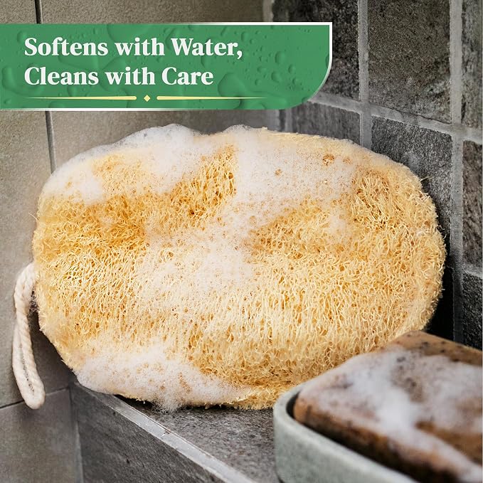 Natural Loofah Exfoliating Sponge - Image 7