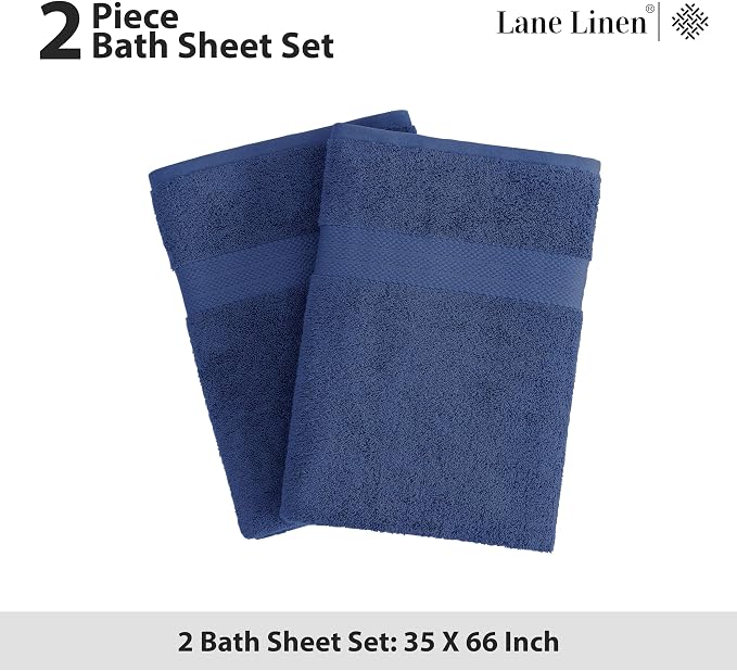 LANE LINEN 100% Durable Cotton Bath Sheets 2 Pack - Image 5