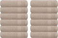 GLAMBURG Ultra Soft 12-Piece Washcloths Set 13x13-100% Ringspun Cotton by GLAMBURG