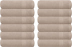 GLAMBURG Ultra Soft 12-Piece Washcloths Set 13x13-100% Ringspun Cotton by GLAMBURG
