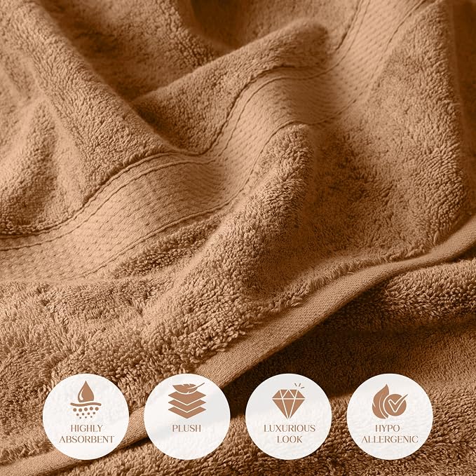 SUPERIOR - 900GSM BATH RT Egyptian Cotton Solid Towel Set - Image 7