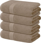 Avalon Towels Beige Bath Towels Set of 4 pcs, 100% Cotton Towel Absorbent and by AvalonTowels