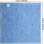 Basic Wash Cloths 12x12 Inches – Bulk Pack of 24 – Blue Color – Soft and - Image 2