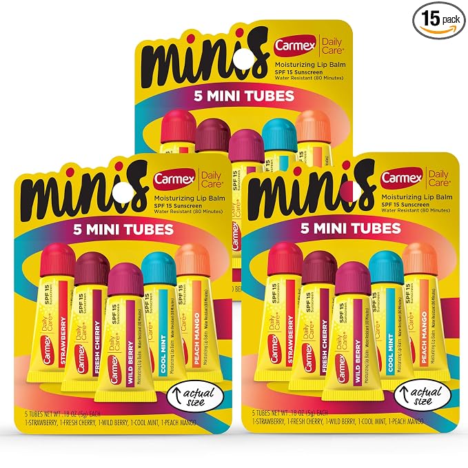 Carmex Daily Care Minis Moisturizing Lip Balm Tubes, SPF 15 by Carmex