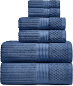 Springtree Home 100% Cotton Bath Towel Set | 6 Piece Set | Absorbent & by SpringtreeHome