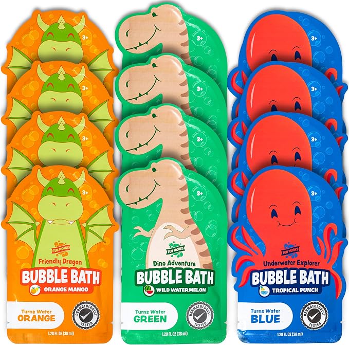 Tub Works® Magical Kids Bubble Bath, Variety 12 Pack | Creates Colorful Water & - Image 9