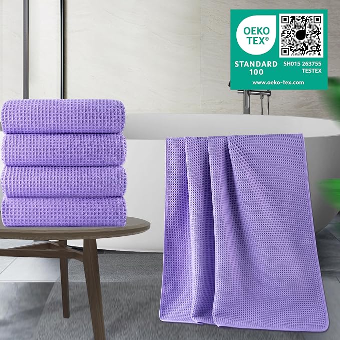 POLYTE 430 GSM Microfiber Oversize Quick Dry Lint Free Bath Towel, 60 x 30 in - Image 2