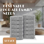 White Classic Light Gray Washcloths Set - Image 4