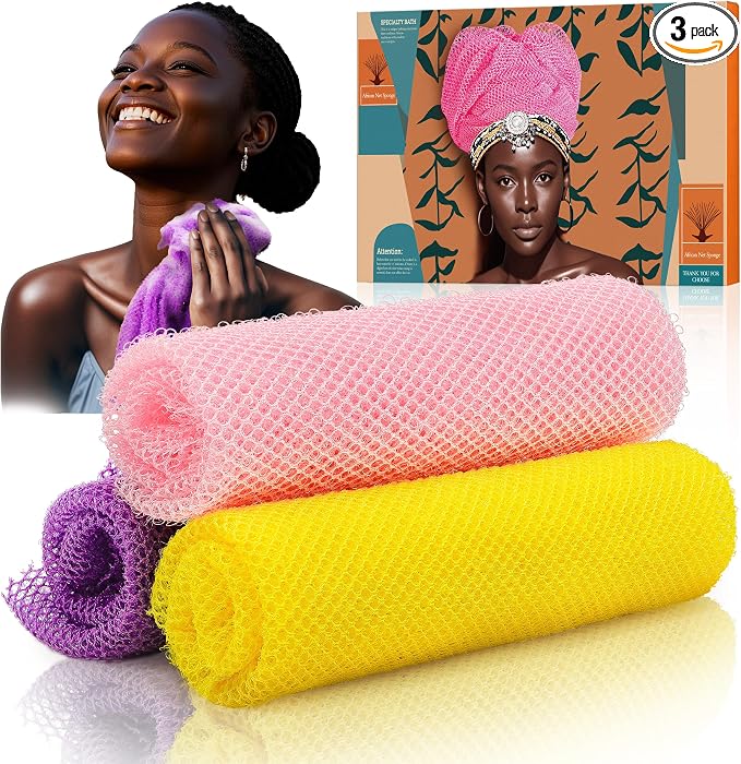 3 Pieces African Net Sponge – Premium African Net Sponge by SpiralScgv
