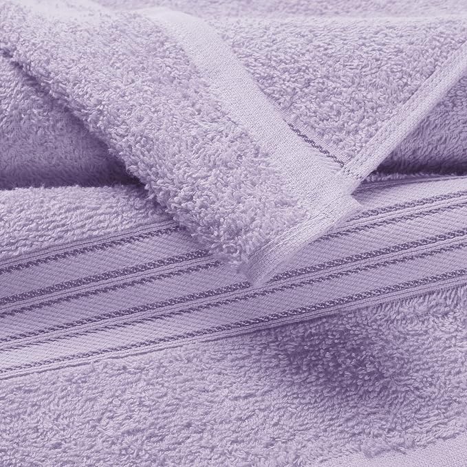 BOUTIQUO 100% Cotton 2 Pack Bath Towel Set 28x55 inches, Eco-Friendly Large - Image 2