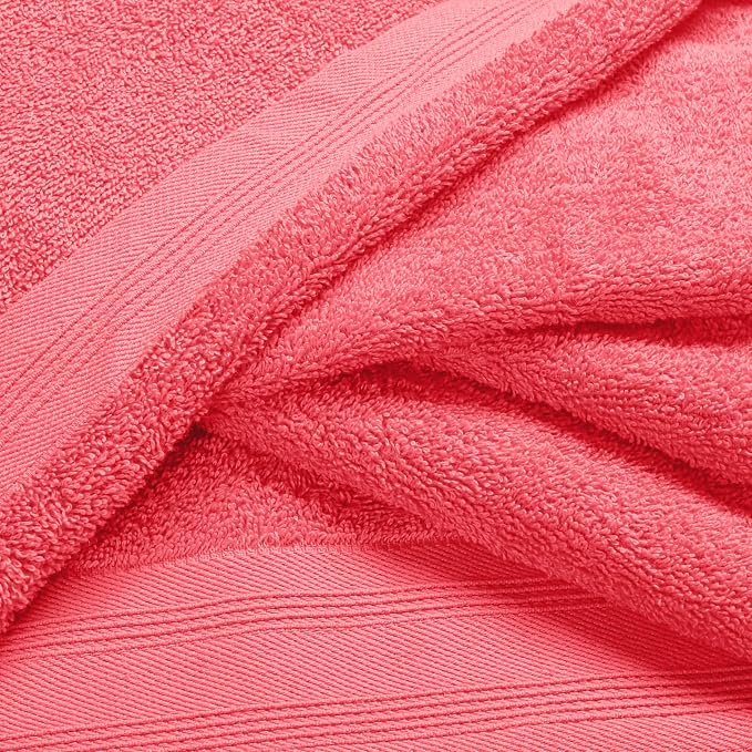 Ultra Soft 6 Pack Cotton Towel Set, Contains 2 Bath Towels 28x55 inch, 2 Hand - Image 2