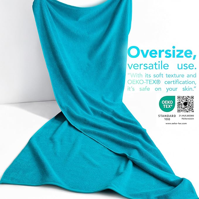 American Soft Linen 100% Cotton 600 GSM Turkish 40x80 Oversized Bath Towel Sheet - Image 3