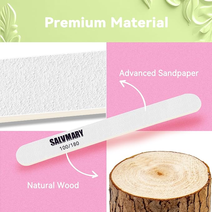 Professional Disposable Small Nail Files 100/180 Grit Double Sided White Emery - Image 5