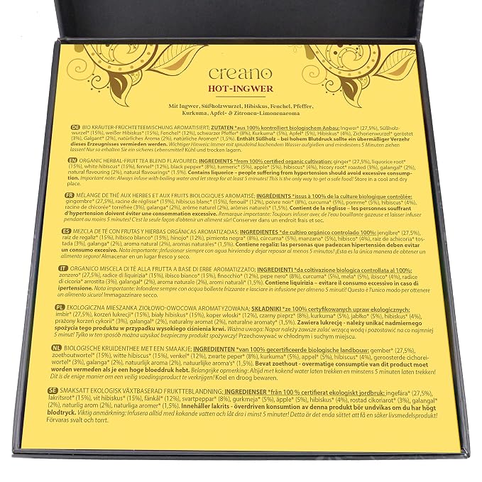 Creano Organic Herbal Tea Gift Set "Organic Herbal Tea" – 12 Pyramid Tea Bags - Image 5