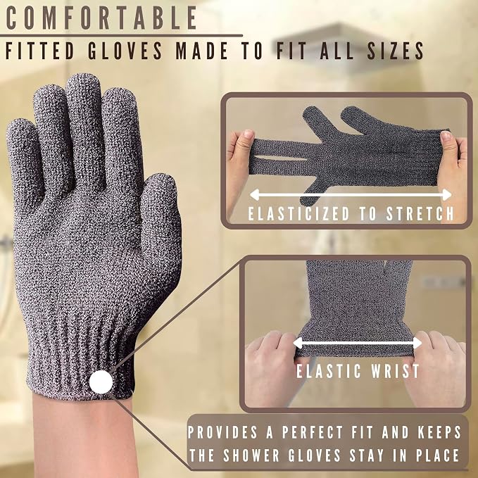 Sphynx Cat Bath Glove, Carbonized Bamboo Charcoal Exfoliating Mitt - Image 3