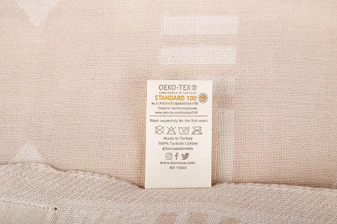 Bersuse 100% Cotton Belize XL Throw Blanket Turkish Towel Beach Blanket - Image 6