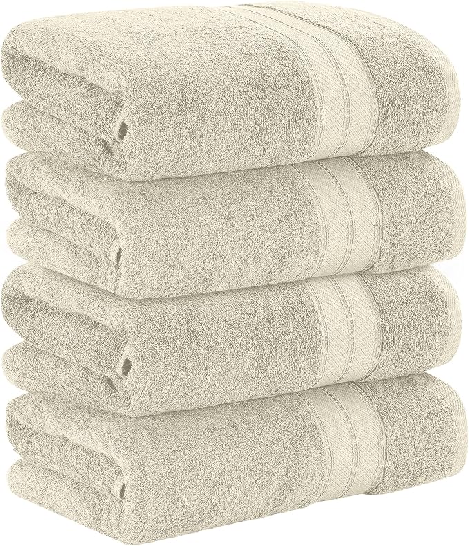 Modern Threads 4-Pack SpunLoft Bath Towel Sand 30x54 - Image 3