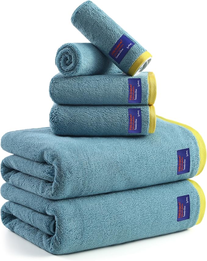 REDKISS 6 Piece Luxury Bath Towel Set, 2 Bath Towels, 2 Hand Towels, 2 by REDKISSOnline