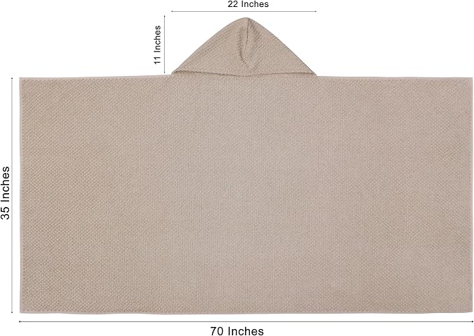 COTTON CRAFT Hooded Bath Towel – Oversized 35 x 70 Waffle Weave Towel - Image 3