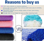 African Exfoliating Net, 4 Pieces African Net Sponge, Nylon African Bath Sponge - Image 3