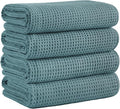 MICROFI Microfiber Waffle Bath Towels, 4 Pieces, Fast Drying, Lint Free 430 GSM by Unknown