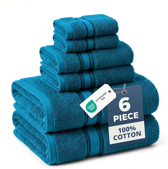 LANE LINEN Luxury 6-Piece Bath Towel Set by LaneLinen