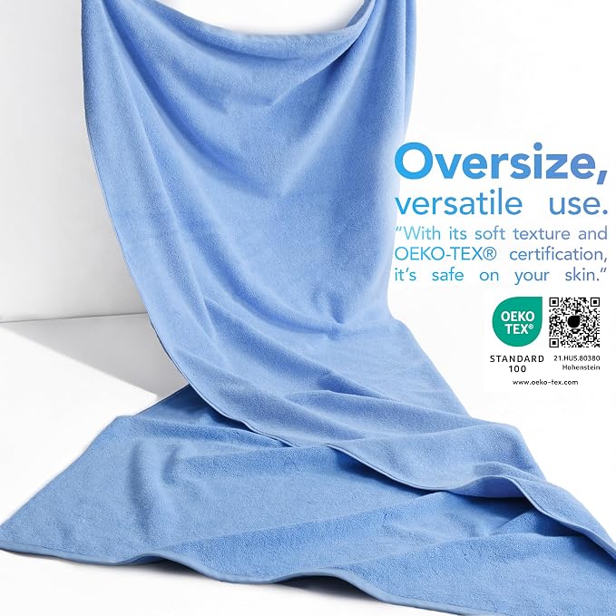American Soft Linen 100% Cotton 600 GSM Turkish 40x80 Oversized Bath Towel Sheet - Image 3