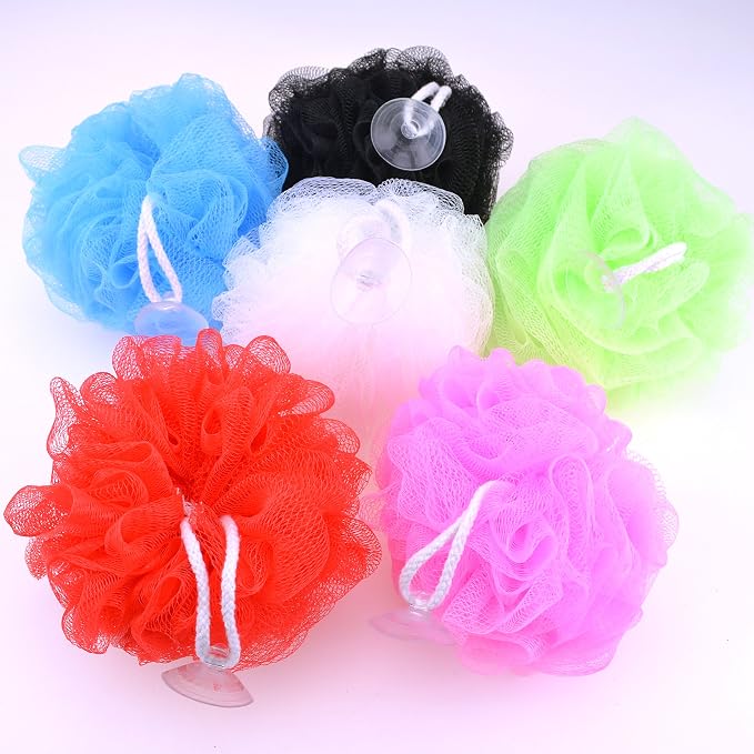 Star Brand Long Lasting Bath Sponge 6 Counts | 60g Heavy Bath Mesh Pouf - Image 2