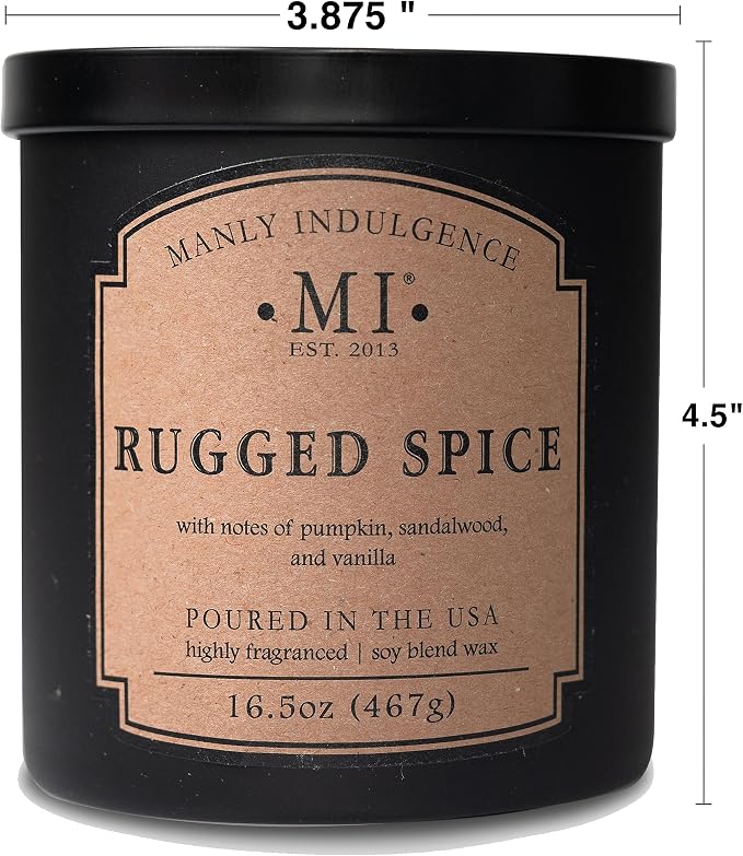 Manly Indulgence Rugged Spice Scented Candles - Image 4