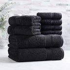 Superior Egyptian Cotton 8-Piece Towel Set, Guest Bath Decor Essentials by SUPERIOR
