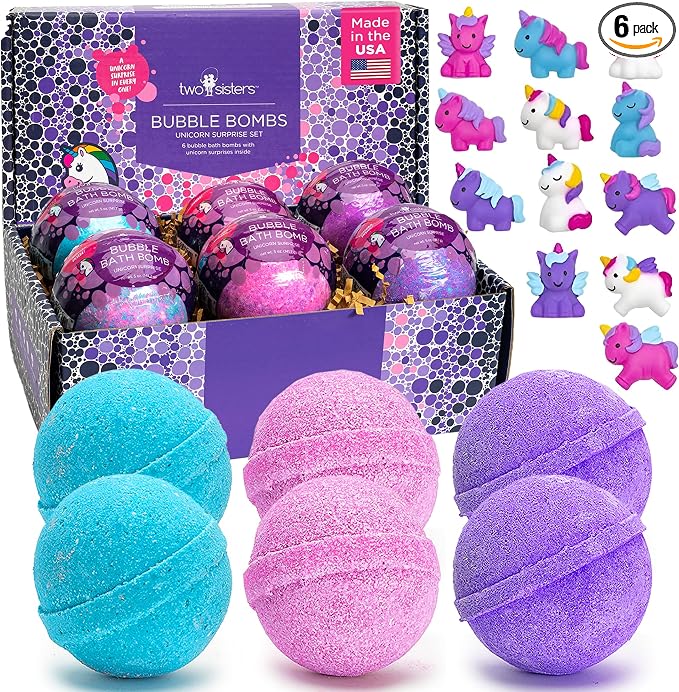 Unicorn Bath Bombs for Girls by TwoSisters