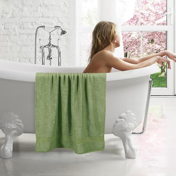 GLAMBURG 700 GSM Premium Cotton 2-Pack Oversized Extra Large Bath Sheet Set - Image 4