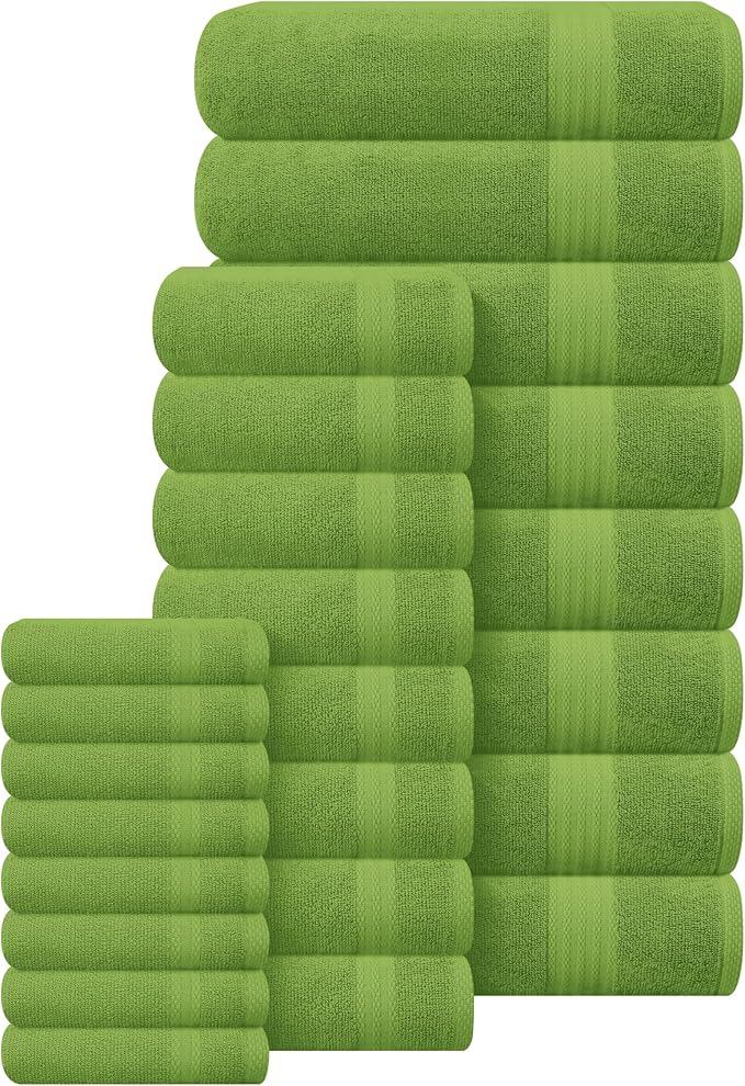 GLAMBURG Ultra Soft 24-Piece Towel Set - Image 3