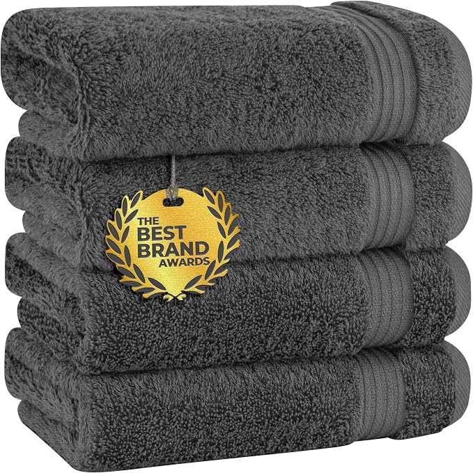 Cotton Paradise Hand Towels for Bathroom, 100% Cotton Turkish 4 Piece Hand by UNITEDHOMETEXTILE