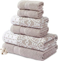 Modern Threads Monroe 6-Piece 100% Cotton Towel Set – Reversible Yarn Dyed by ModernThreads
