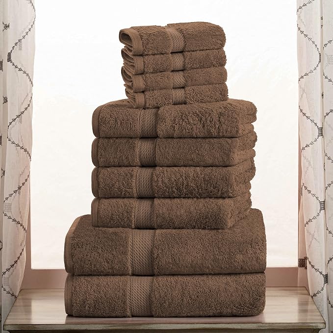 Superior Egyptian Cotton Pile 10 Piece Towel Set, Includes 2 Bath, 4 Hand - Image 2