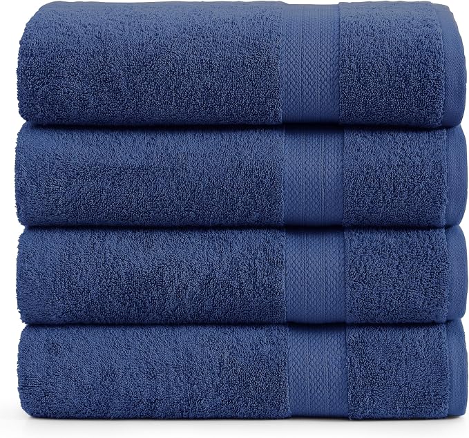 LANE LINEN 100% Cotton Bath Sheets 4 Pack by LaneLinen