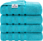 American Soft Linen Luxury 4 Piece Bath Towel Set, 600 GSM 100% Cotton Turkish by AmericanSoftLinen