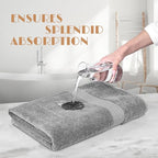 White Classic Wealuxe Light Gray Bath Towels 24x50 Inch, Cotton Towel Set - Image 5