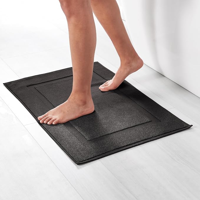 Amazon Basics Banded 100% Cotton Machine Washable Bathroom Bath Rug Mat - Image 2