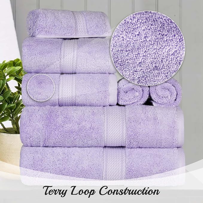 Superior Egyptian Cotton Pile 10 Piece Towel Set, Includes 2 Bath, 4 Hand - Image 3