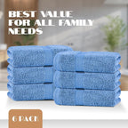 White Classic Light Blue Hand Towels - Image 4