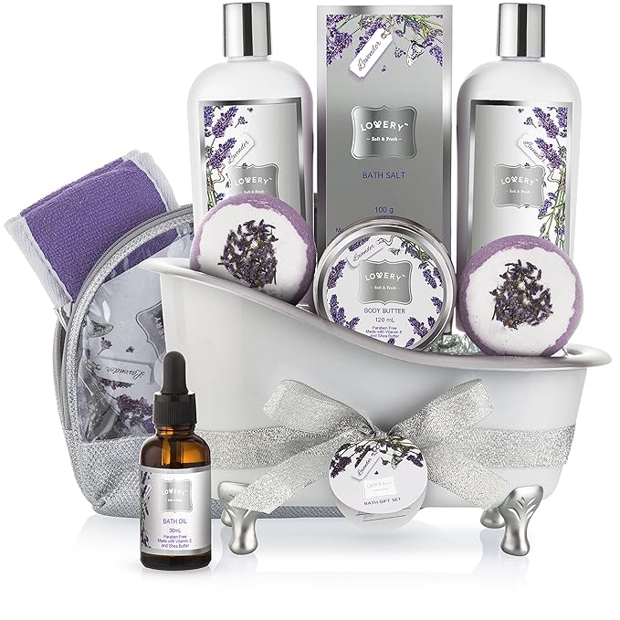 Mothers Day Bath Gift Basket Set by LOVERY