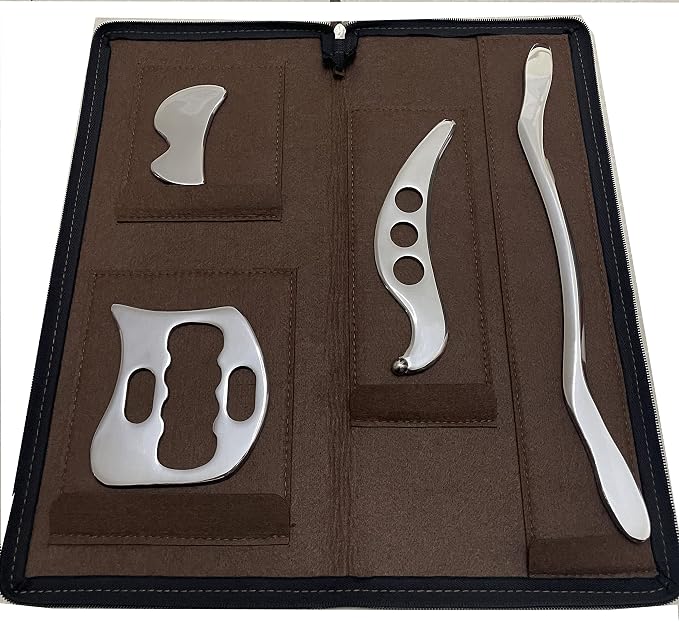 Gua sha Tool Stainless Steel gua sha-Set 4pcs -iastm Tool Gussha Massage Tool by NCCYOOT