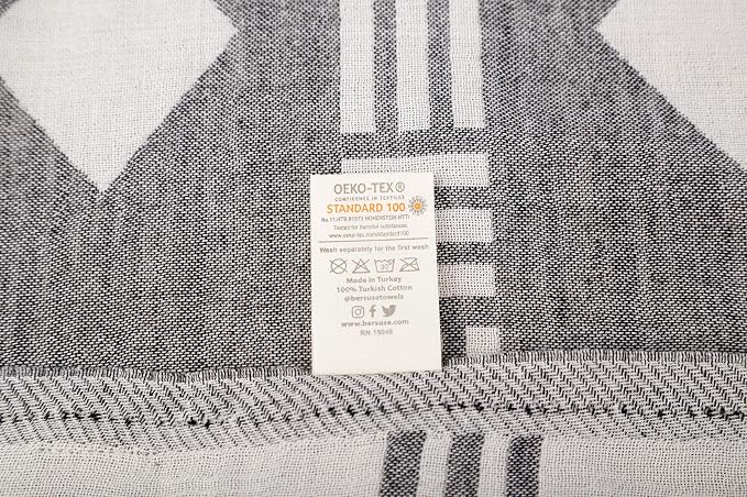 Bersuse 100% Cotton Belize XL Throw Blanket Turkish Towel Beach Blanket - Image 6