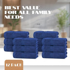 White Classic Navy Blue Hand Towels - Image 4